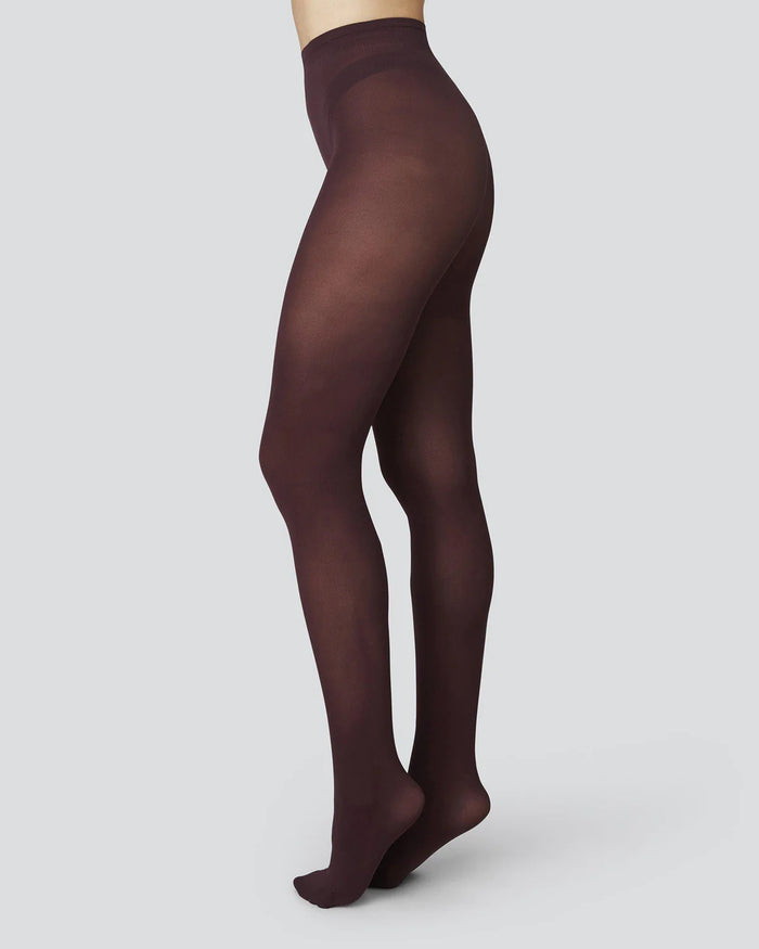 SWEDISH STOCKINGS - COLLANT OLIVIA - BORDEAUX