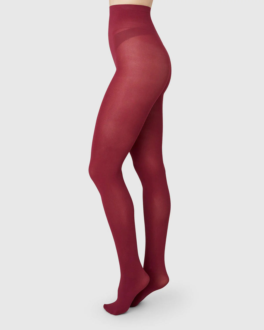 SWEDISH STOCKINGS - OLIVIA TIGHTS - MAHOGANY RED