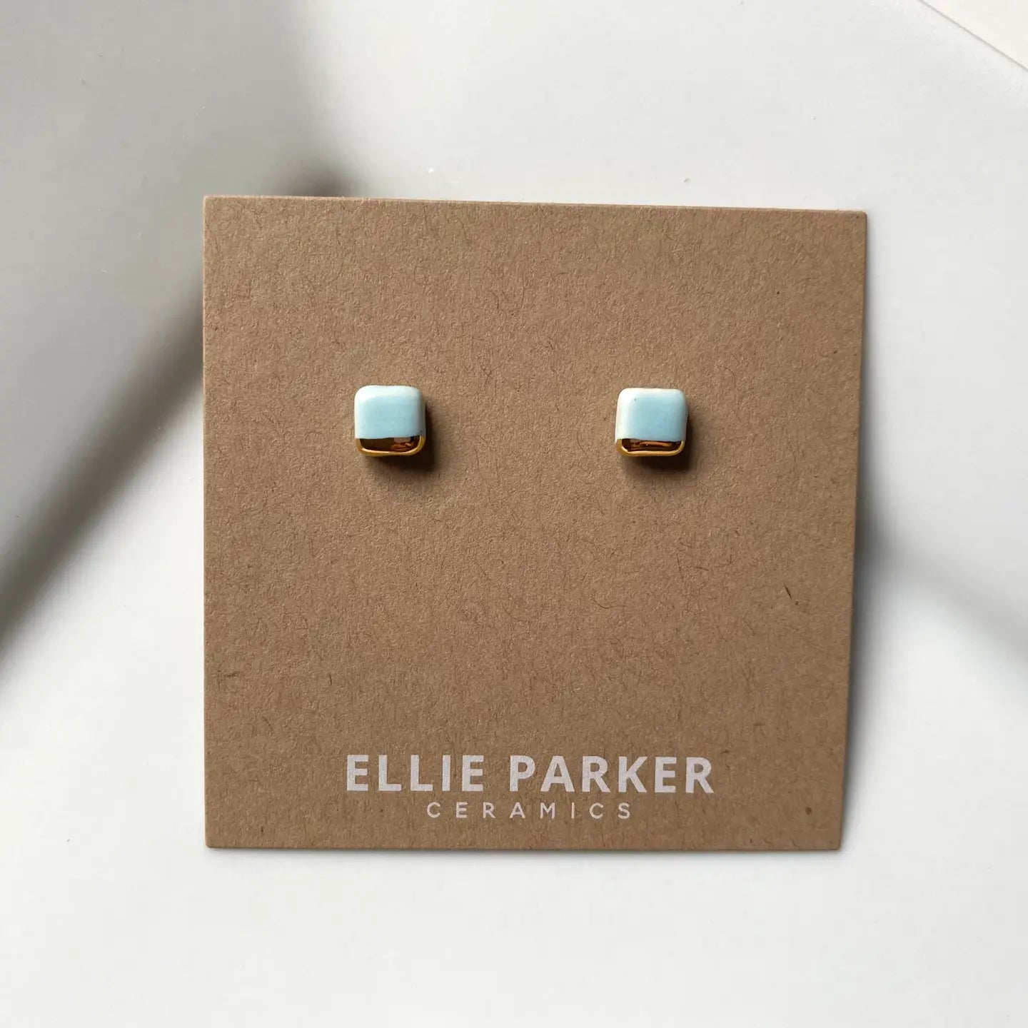 ELLIE PARKER CERAMICS - BOUCLES D&#39;OREILLE CARRÉ GÉOMÉTRIQUE