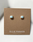 ELLIE PARKER CERAMICS - BOUCLES D'OREILLE CARRÉ GÉOMÉTRIQUE