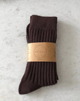 BILLY BAMBOO - RIBBED COTTON HIGH SOCKS - NEUTRAL