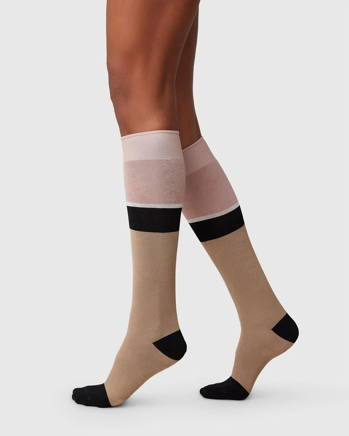 SWEDISH STOCKINGS - ELENA KNEE-HIGHS - BEIGE