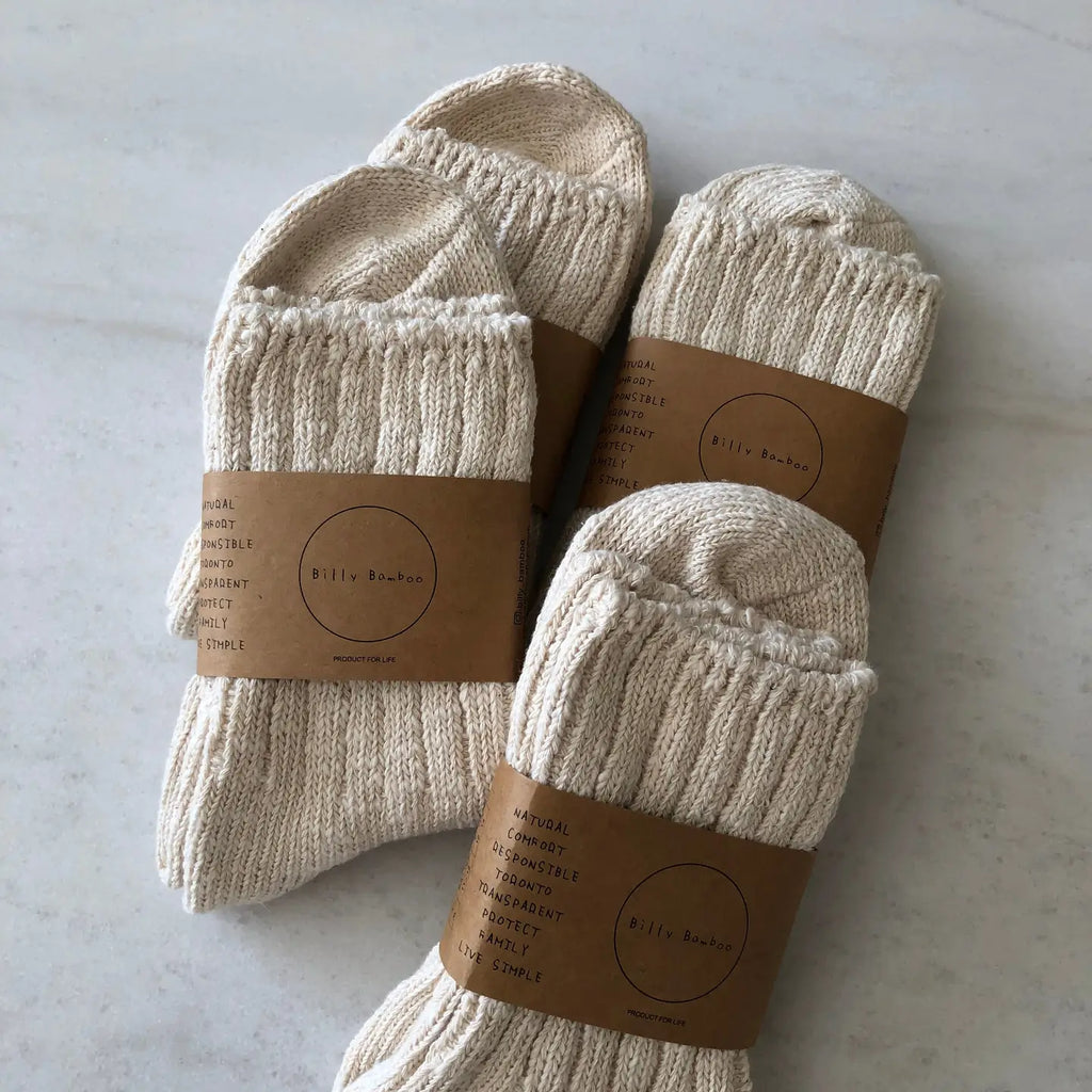 BILLY BAMBOO - SLUB COTTON ANKLES SOCKS