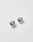 WOLF CIRCUS - HEART-SHAPED EARRINGS - SILVER