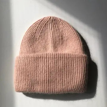 BILLY BAMBOO - ROYAL ANGORA WOOL BEANIE - PASTEL SNOW