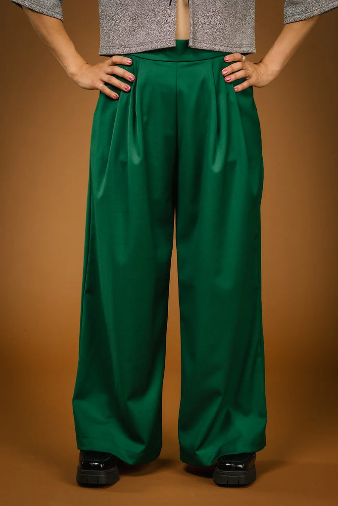 MERCEDES MORIN - PALOMA LONG PANTS - FOREST GREEN - FW24