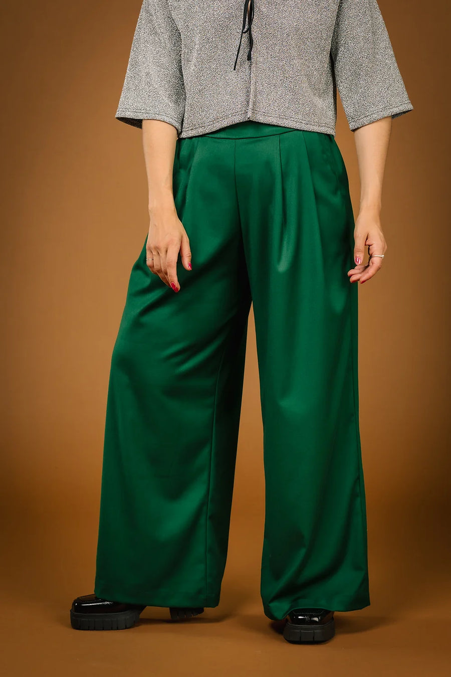 MERCEDES MORIN - PALOMA LONG PANTS - FOREST GREEN - FW24