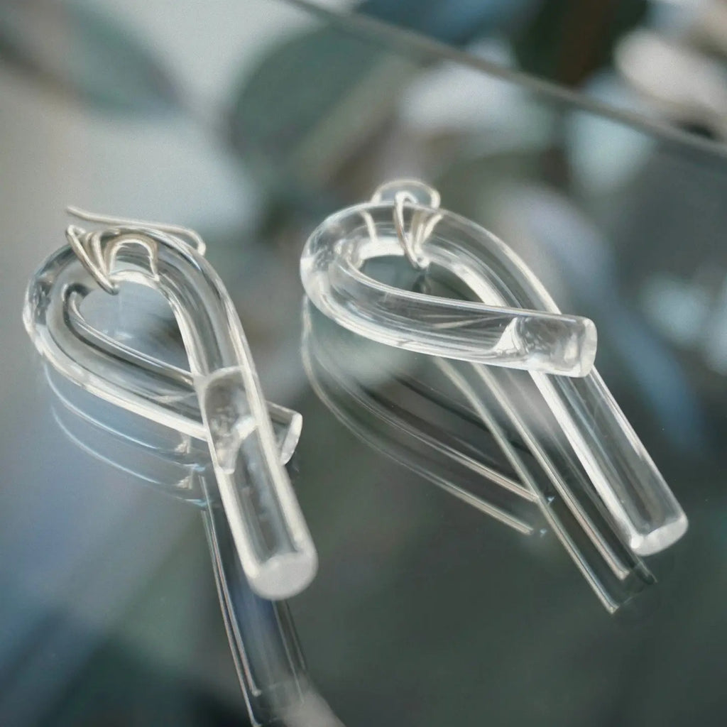 COREY MORANIS - LOOP EARRINGS - CLEAR