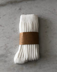 BILLY BAMBOO - RIBBED COTTON HIGH SOCKS - NEUTRAL