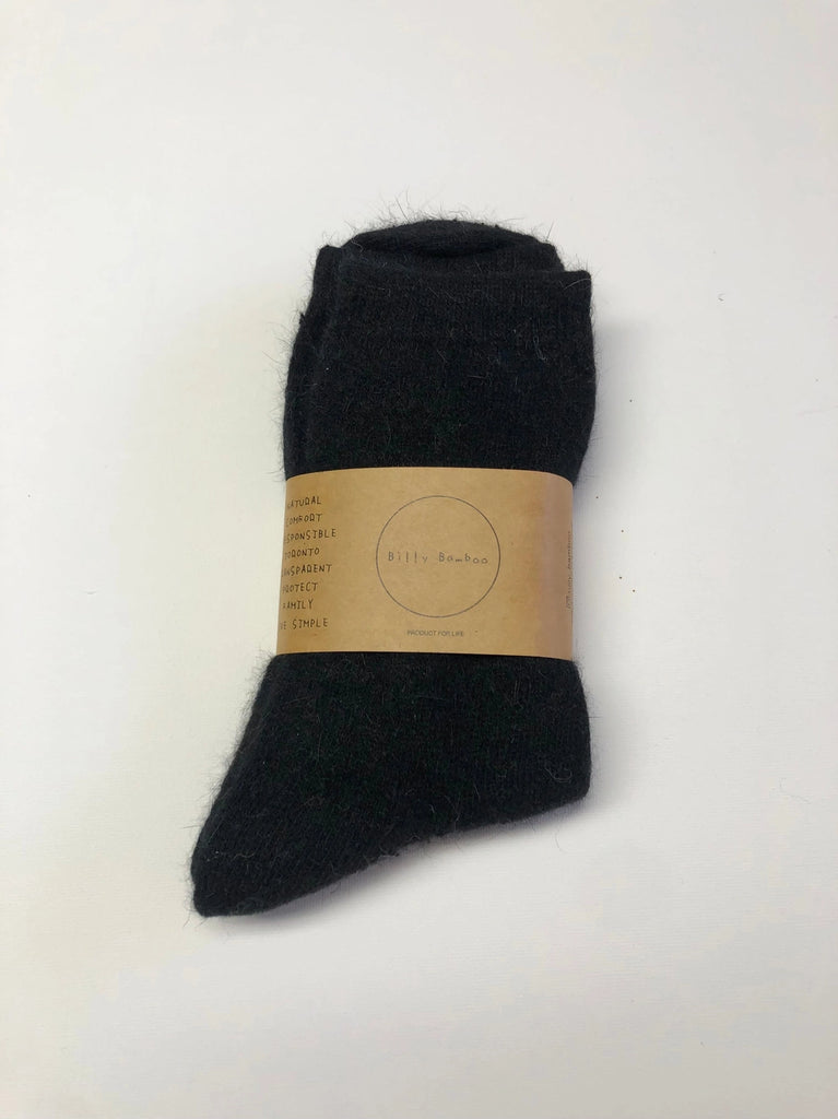 BILLY BAMBOO - ANGORA FLUFFY SOCKS - NEUTRAL