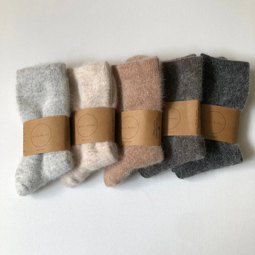 BILLY BAMBOO - CHAUSSETTES ANGORA FLUFFY - NEUTRAL