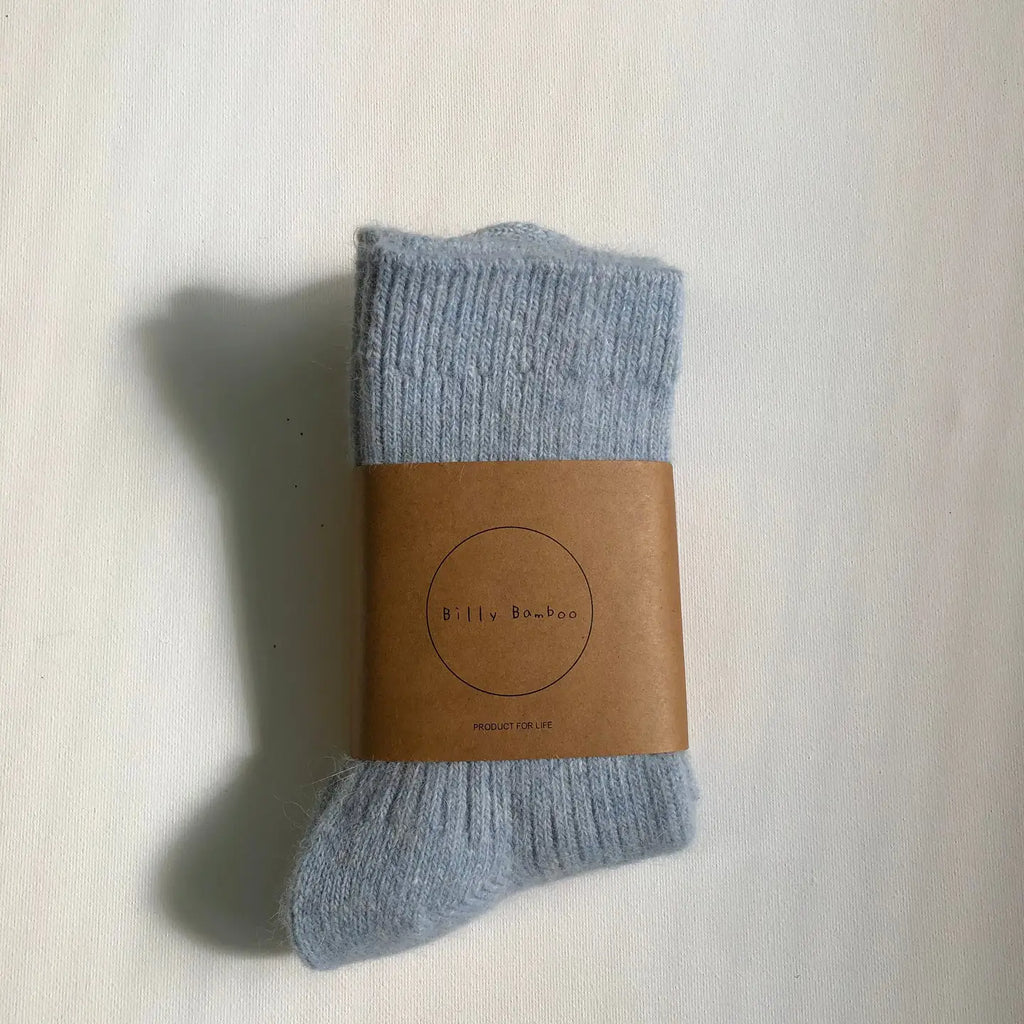 BILLY BAMBOO - ANGORA SOCKS - SNOW PASTEL