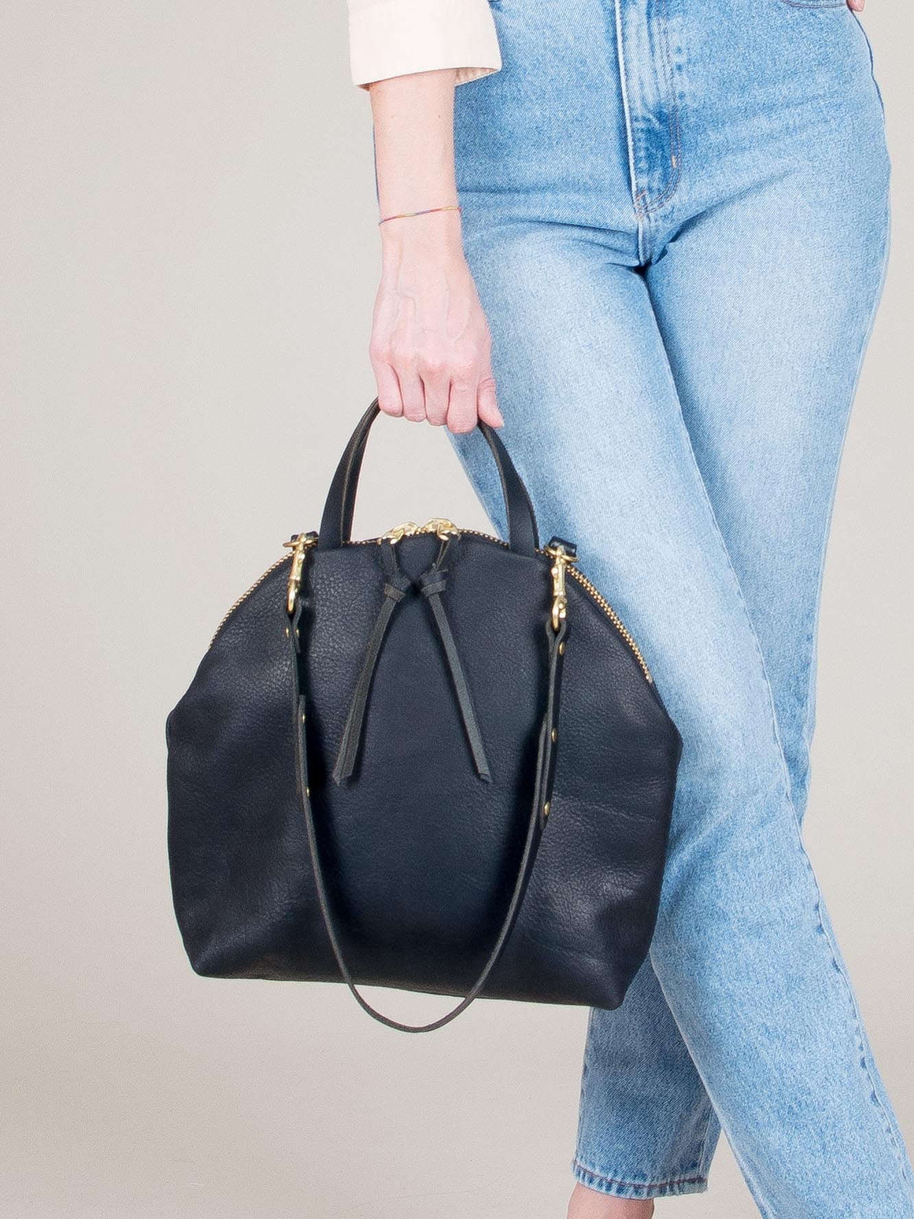 ELEVEN THIRTY - ANNI LARGE BAG - BLACK LEATHER