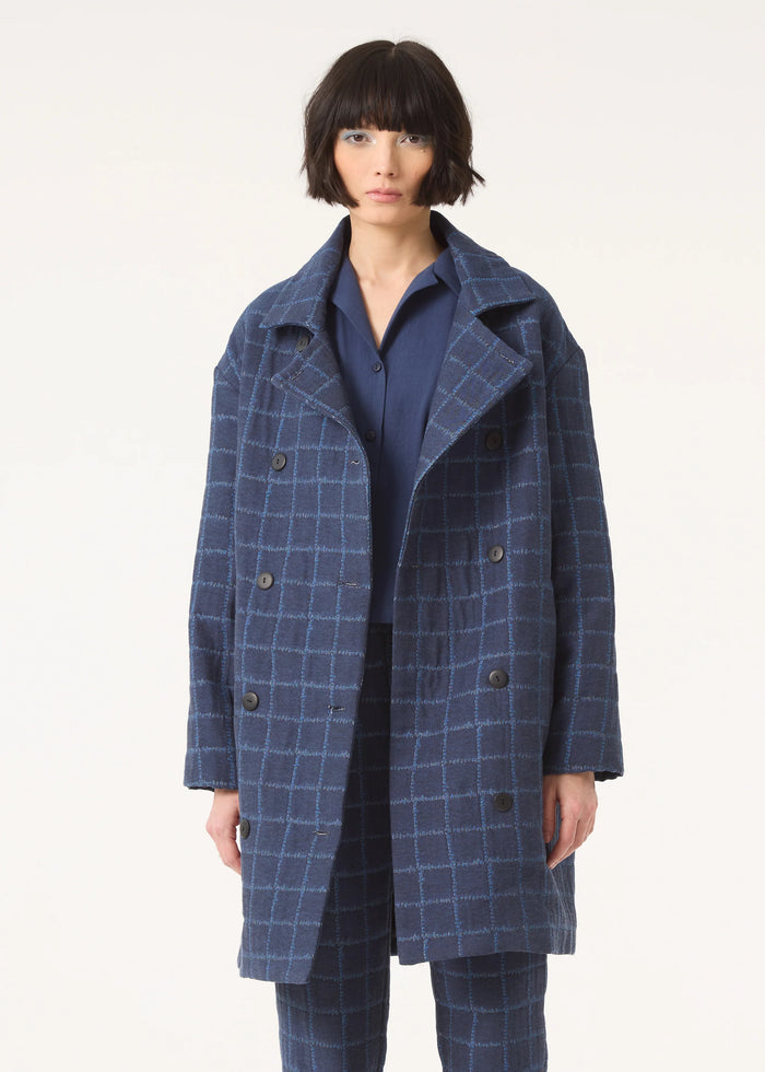 COKLUCH - BLURRY COAT - DENIM - FW24