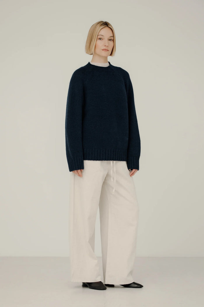 BARE KNITWEAR - GIA PULLOVER - NAVY - FW24