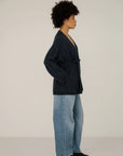 BARE KNITWEAR - CARDIGAN CROISÉ ROAN - DENIM - AH24