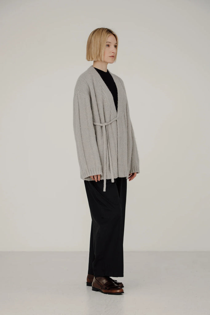 BARE KNITWEAR - CARDIGAN CROISÉ ROAN - FOG - AH24