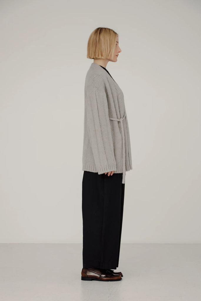 BARE KNITWEAR - CARDIGAN CROISÉ ROAN - FOG - AH24