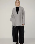 BARE KNITWEAR - CARDIGAN CROISÉ ROAN - FOG - AH24