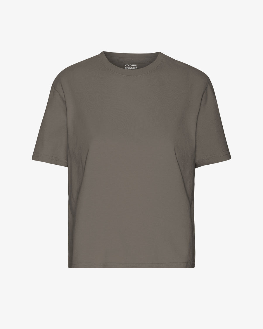 COLORFUL STANDARD - T SHIRT BOXY SHORT - MIST BROWN