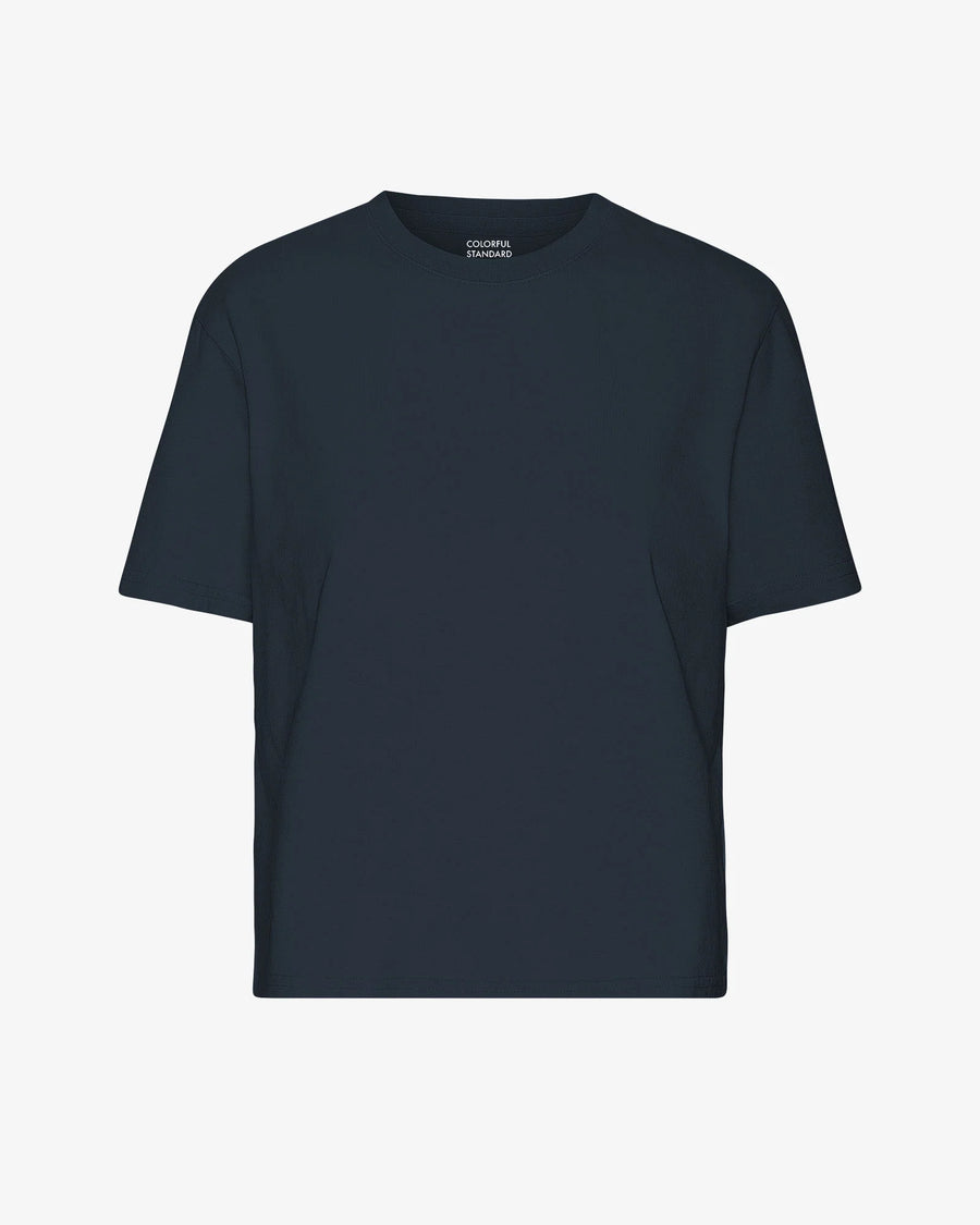 COLORFUL STANDARD - T SHIRT BOXY SHORT - NAVY