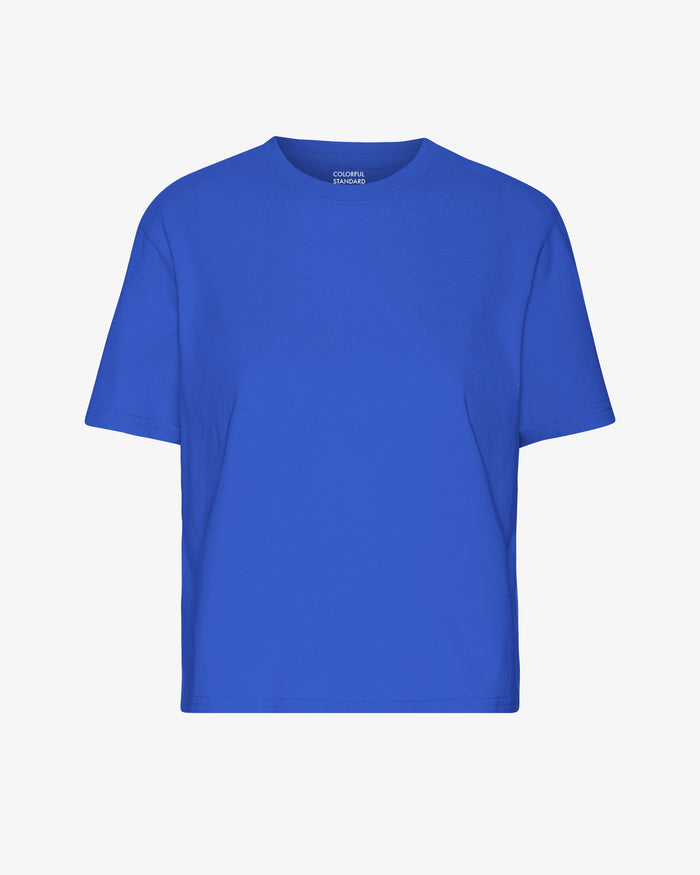 COLORFUL STANDARD - T SHIRT BOXY SHORT - SAPPHIRE BLUE