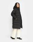 SELFHOOD - HOODED PUFFER COAT - BLACK - FW24