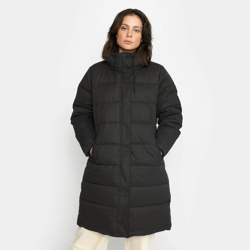 SELFHOOD - HOODED PUFFER COAT - BLACK - FW24