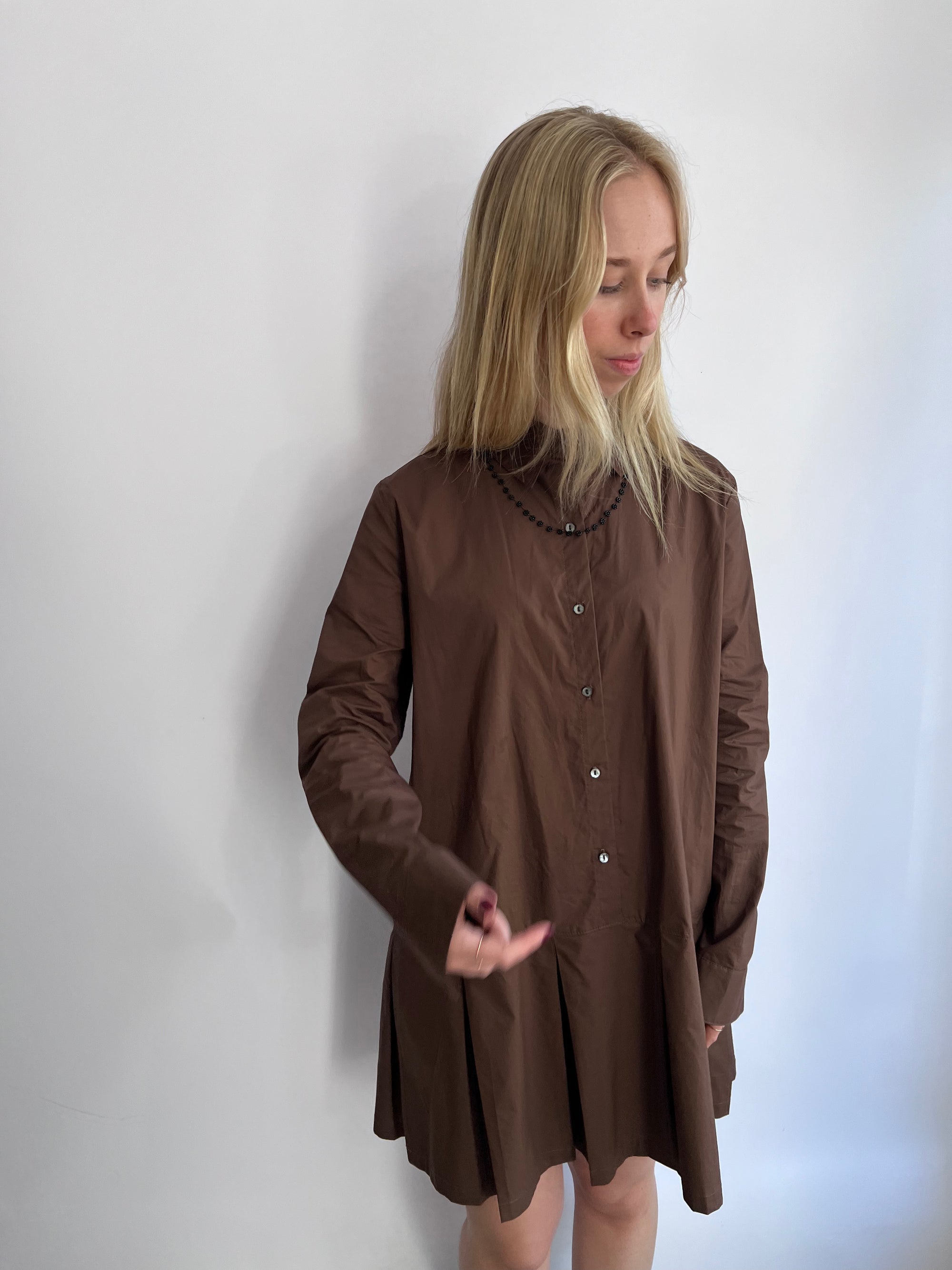 A BRONZE AGE - ROBE FAYE - UMBER POPLIN - AH24