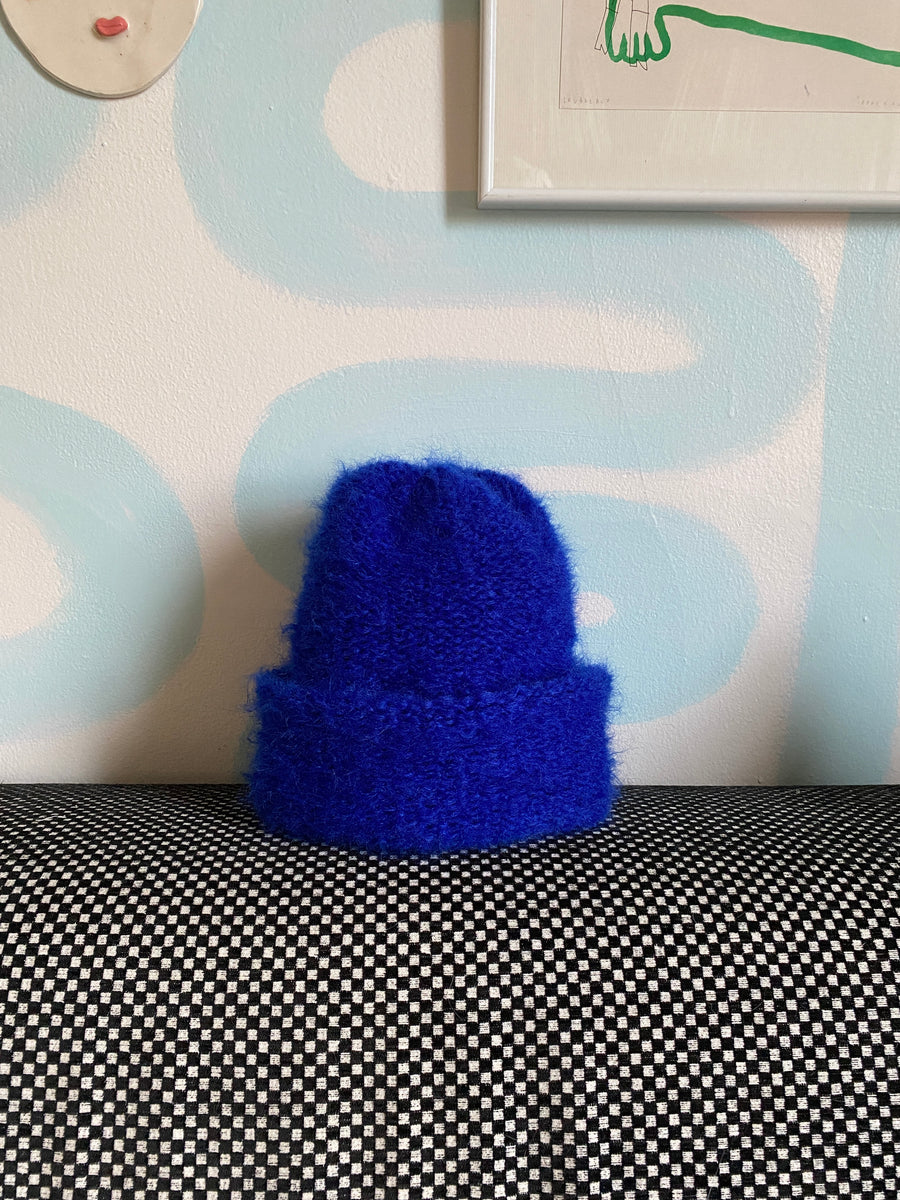 HEIRLOOM - TUQUE MOHAIR CLOUD - BLEU ROYALE