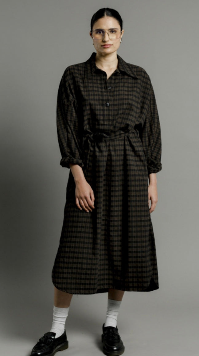 A BRONZE AGE - ANDI DRESS - DUTCH PLAID - FW24