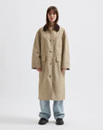 BRIXTOL TEXTILES - JOAN JET COAT - NYLON KHAKI - SS25