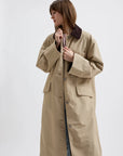 BRIXTOL TEXTILES - JOAN JET COAT - NYLON KHAKI - SS25