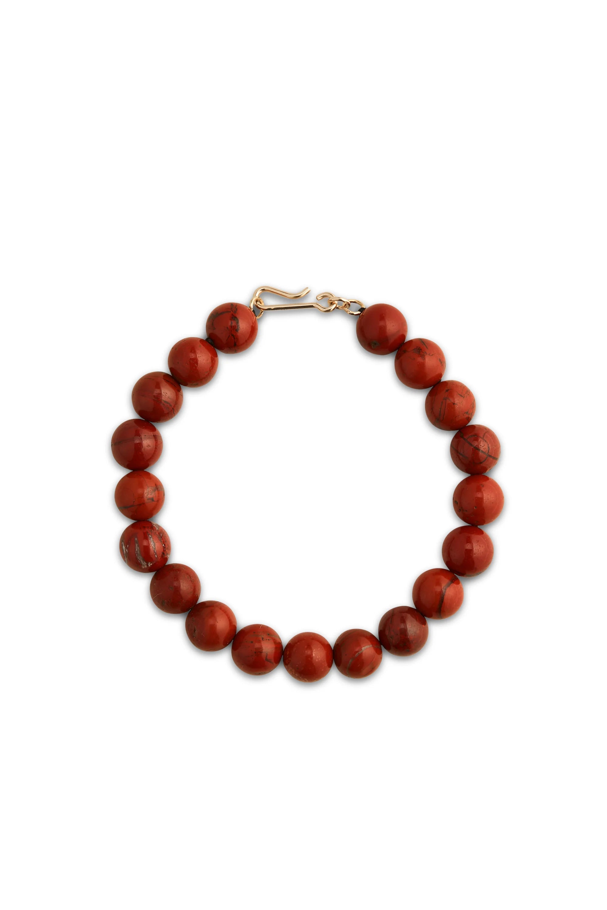 LISBETH JEWELRY - BRACELET GRANDE BOULE - JASPE ROUGE