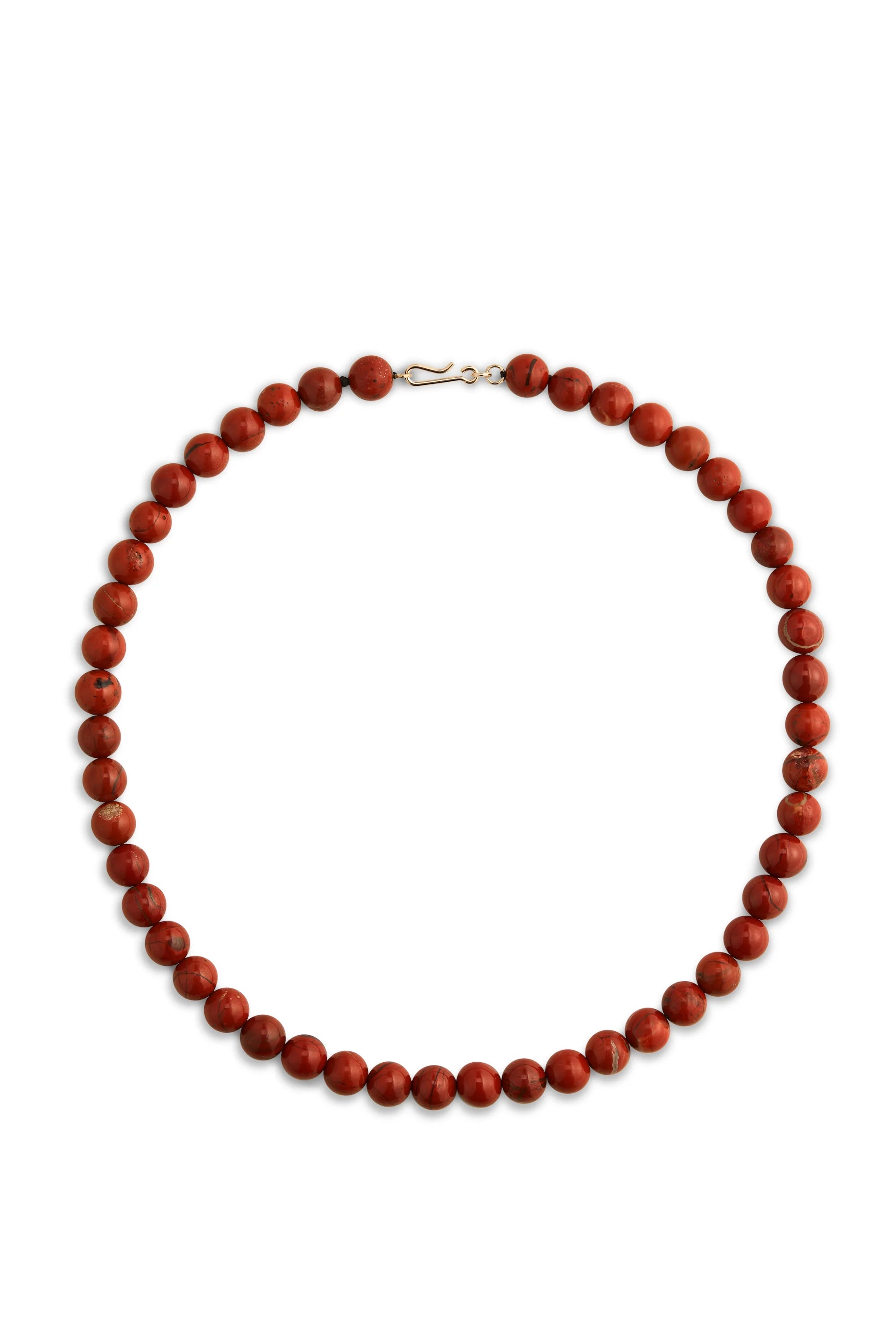 LISBETH JEWELRY - COLLIER GRANDE BOULE - JASPE ROUGE