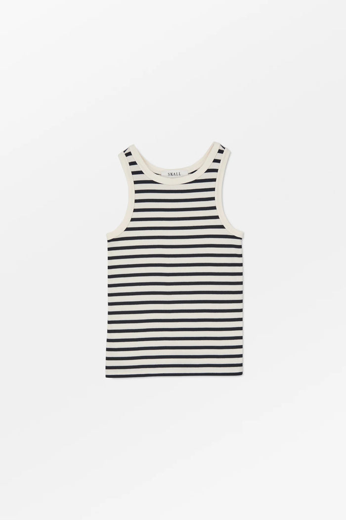 SKALL STUDIO - CAMISOLE LOUI - RAYURES BLEU FONCÉ/BLANC- PÉ25