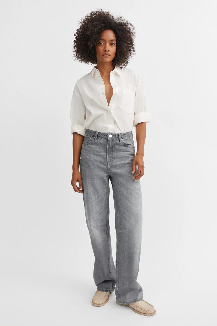 SKALL - JEANS DROIT MADDY - GRIS CLAIR USÉE - PÉ25