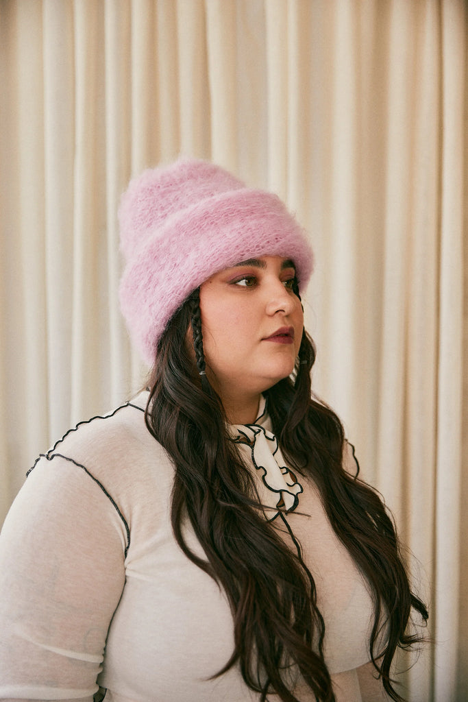 HEIRLOOM - TUQUE MOHAIR CLOUD - ROSE ORCHIDÉE