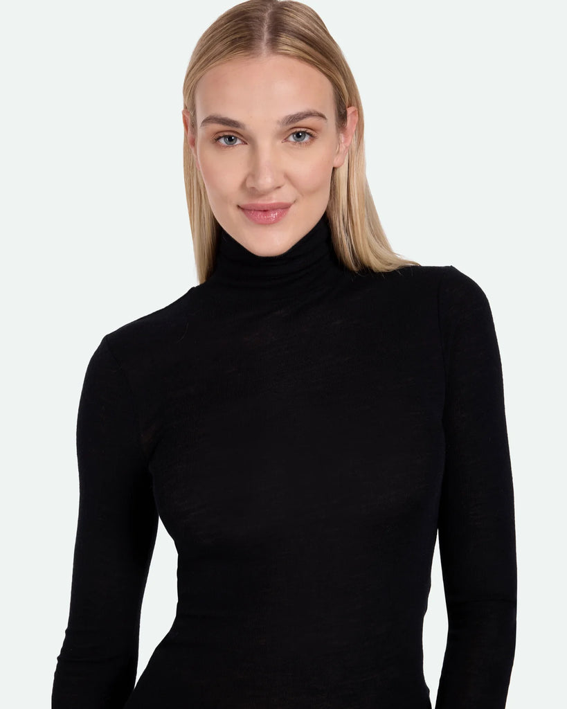 MINIMUM - BEADED TURTLENECK - BLACK - FW24