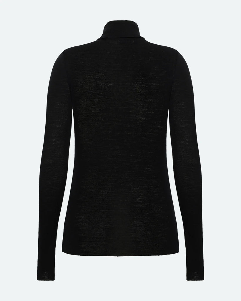 MINIMUM - BEADED TURTLENECK - BLACK - FW24