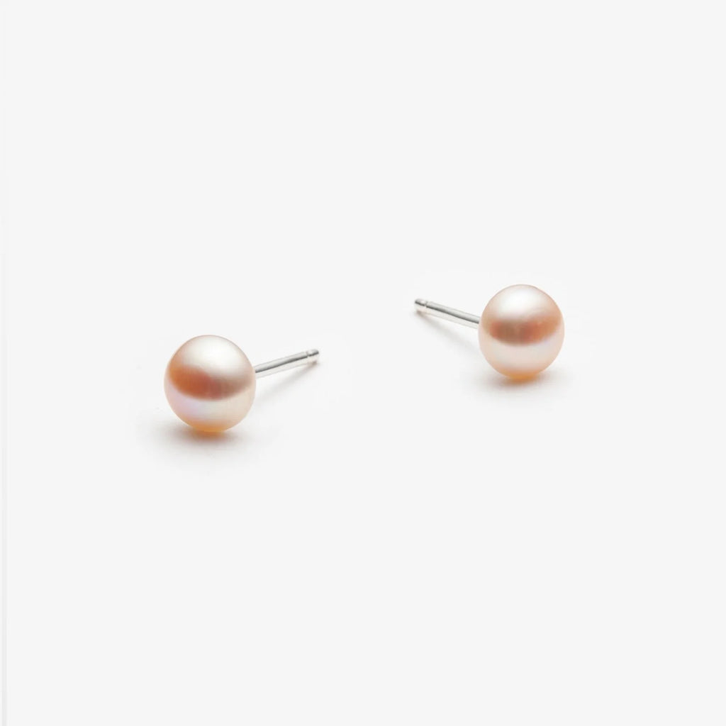 PILAR AGUECI - PEARL EARRINGS - PINK - 8MM