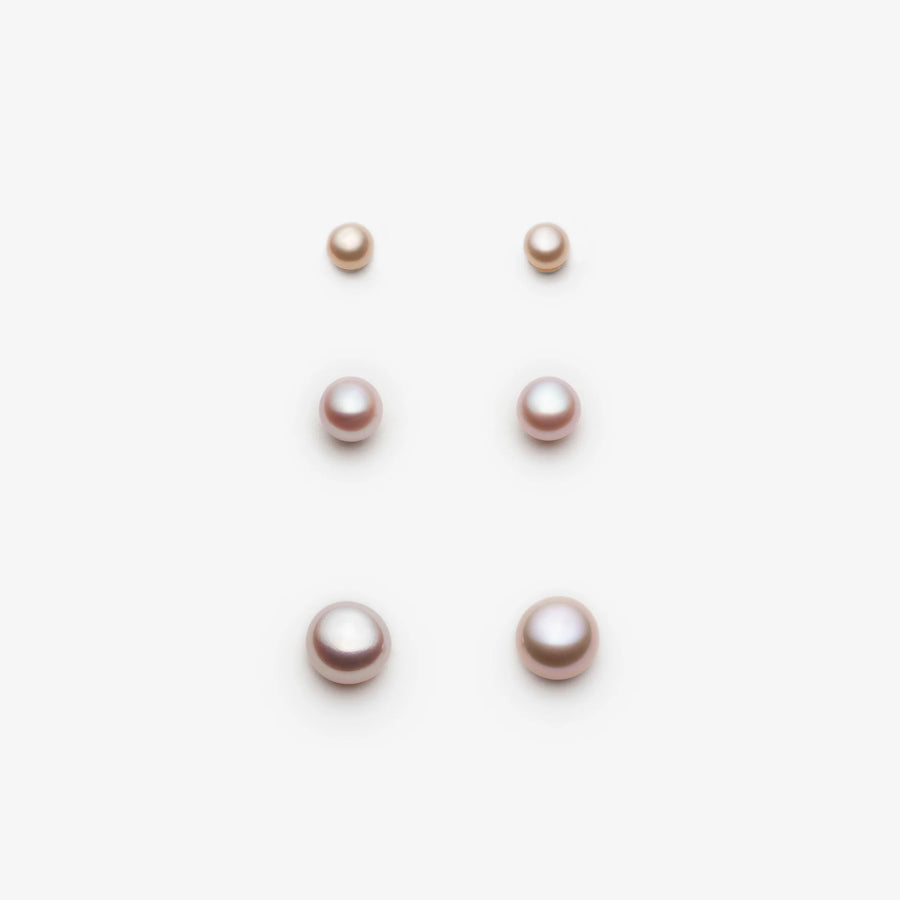 PILAR AGUECI - PEARL EARRINGS - PINK - 8MM