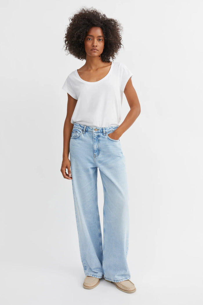 SKALL - JEANS LARGE WILLOW - BLEU CLAIR USÉE - PÉ25