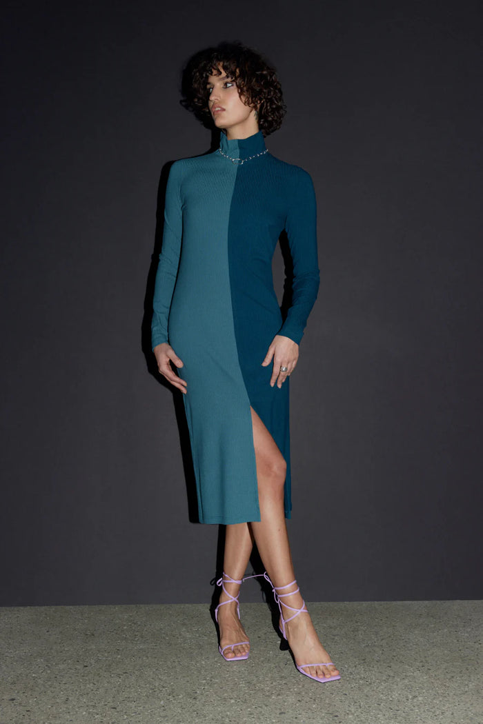 EVE GRAVEL - AUGUSTA DRESS - SPIRULINE/EMERALD - FW24