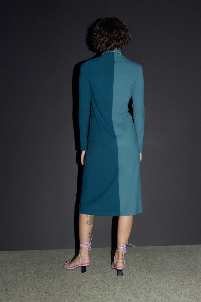 EVE GRAVEL - AUGUSTA DRESS - SPIRULINE/EMERALD - FW24