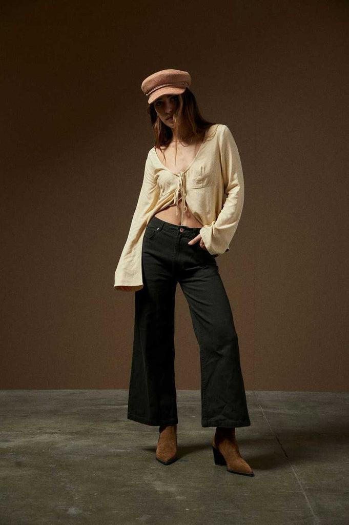 BRIXTON - MARGO CROP PANTS - BLACK - FW24