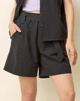 COKLUCH - SHORT MATCHA - COTON SLUB NOIR - PÉ25