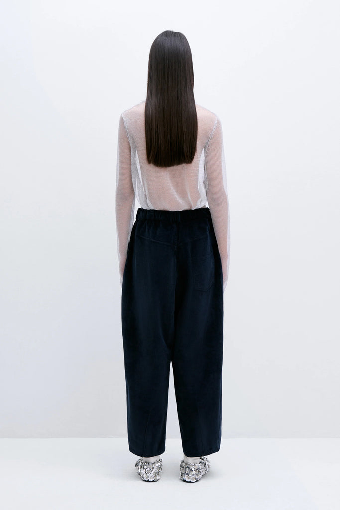 CORDERA - CORDUROY BAGGY PANTS - NAVY - FW24