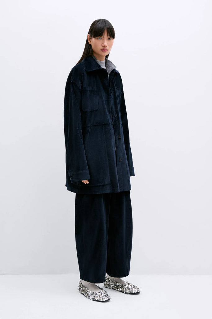 CORDERA - CORDUROY BAGGY PANTS - NAVY - FW24