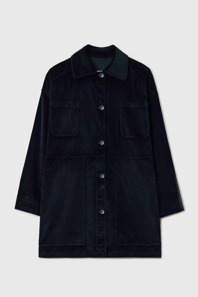 CORDERA - CORDUROY OVERSHIRT - NAVY - FW24